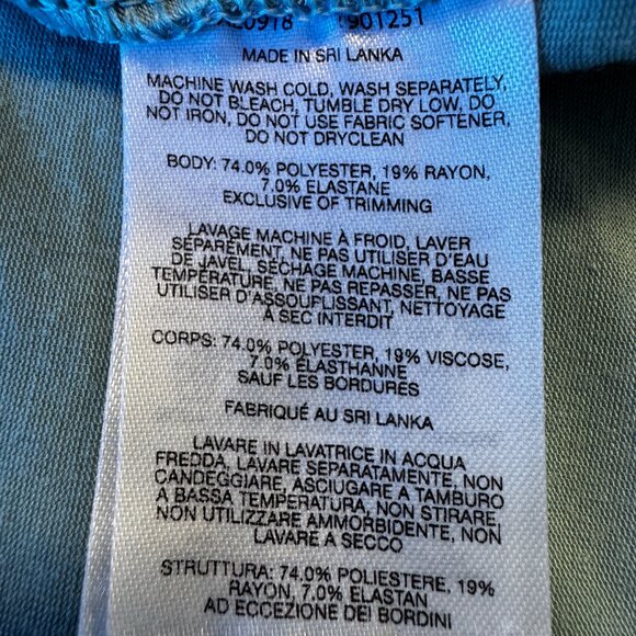 Columbia Easy Does It Tee Womens LG Blue Short Cuffed Dolman Sleeve Curved Hem - Picture 8 of 8